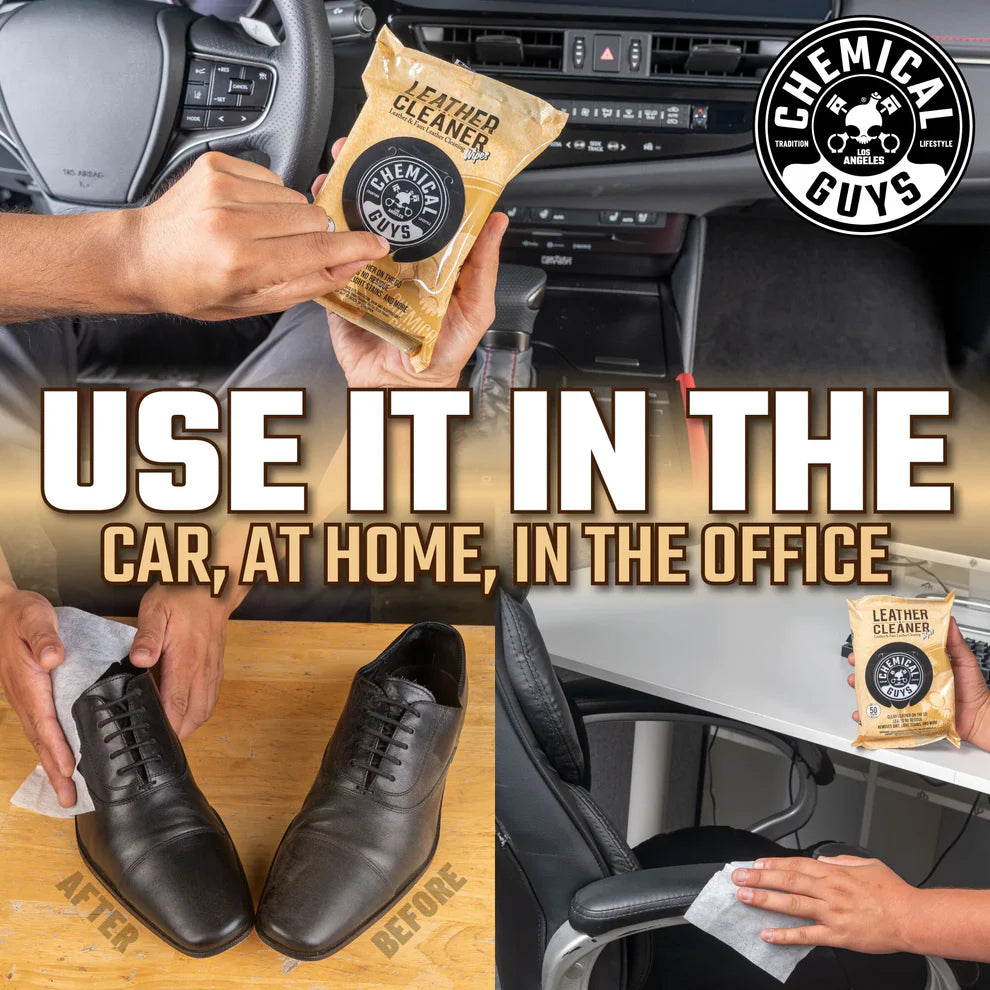 مناديل تنظيف الجلود من كيميكال جايز - 50 قطعة