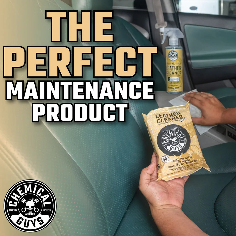 مناديل تنظيف الجلود من كيميكال جايز - 50 قطعة