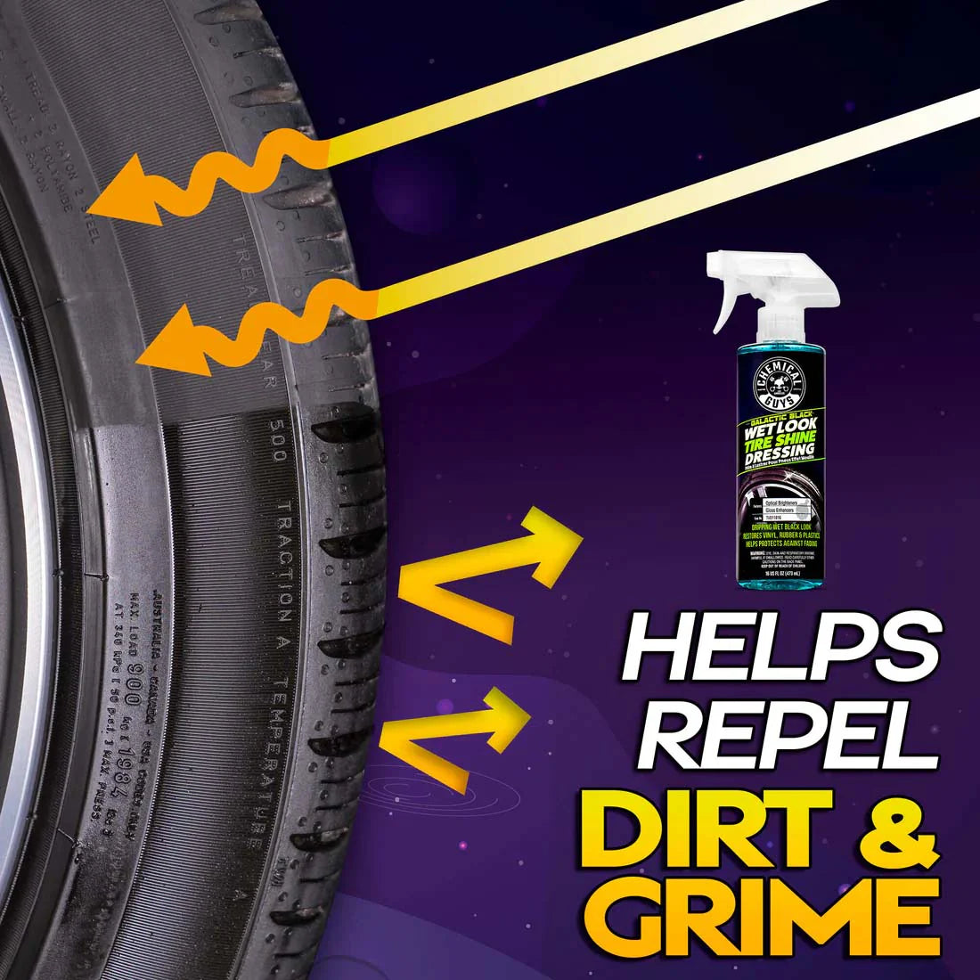 Chemical Guys Galactic Black Wet Tire Shine Coating - 16 oz