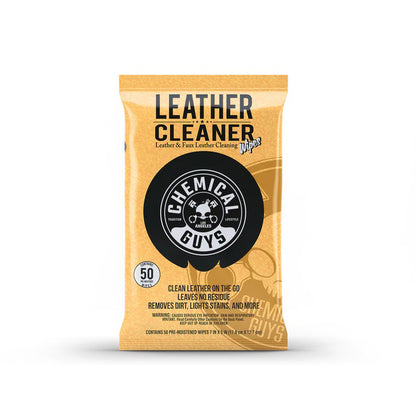 Chemical Guys Leather Cleaning Wipes 50 Count (PMWSPI20850)