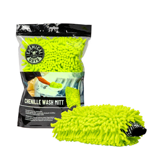 Chemical Guys Premium Chenille Microfiber Wash Mitt Shiny No Scratch (MIC498)